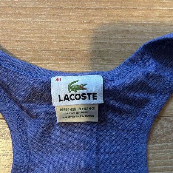 Lacoste vintage purple tank top size 40 with green crocodile - Picture 2 of 6